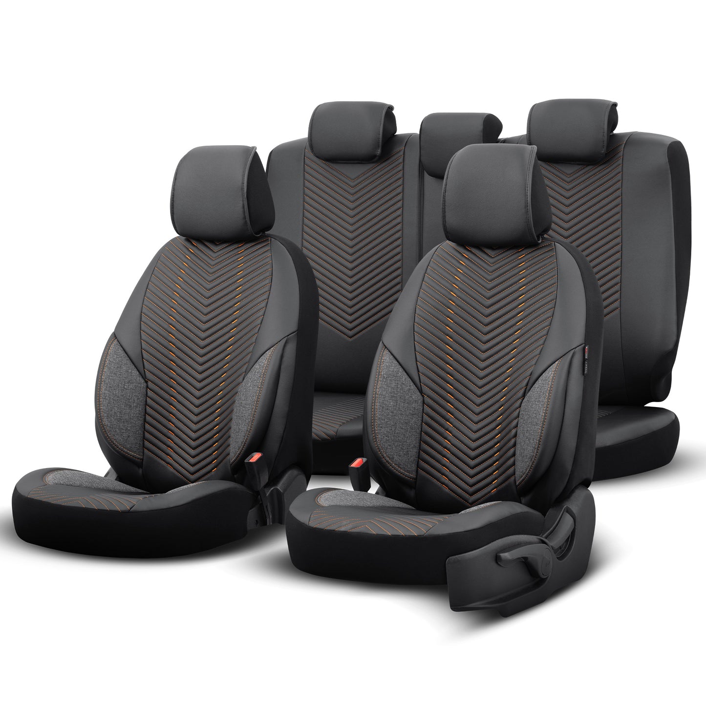 Set Huse Scaun OTOM Advanced Leather Negru/Tan