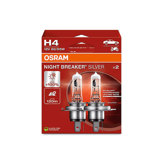 Osram Bec 60/55W/12V H4 Night Breaker Silver Duobox