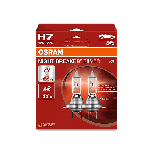 Osram Bec 55W/12V H7 Night Breaker Silver Duobox