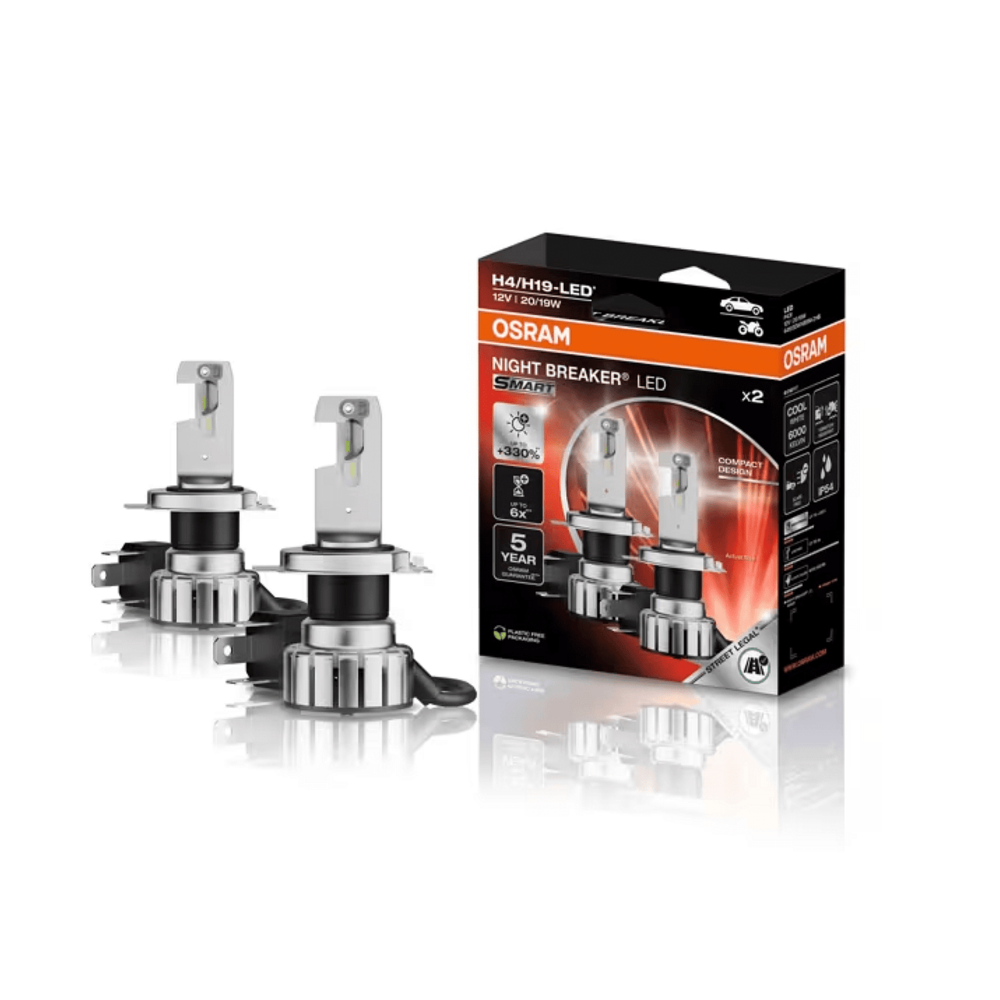 Osram Bec Led H4 Night Breaker Smart H4/H19 Duobox