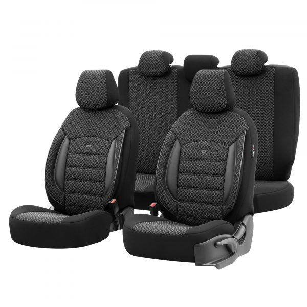 Set Huse Scaun Otom Sport+ 11 Buc Negru / Gri