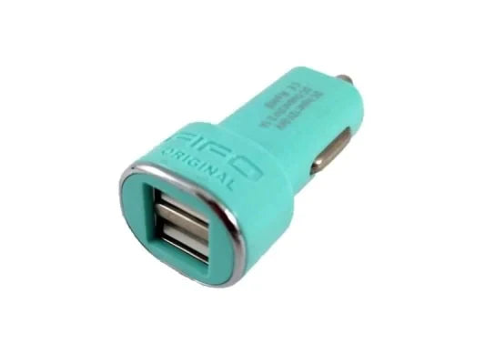 Fifo-Stecher-Auto-2Xusb-2-1A-12-24V-Verde-Micro